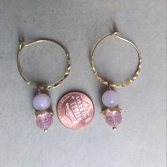 SOLD 'Very Berry' Hoops - Picture 3 of 5